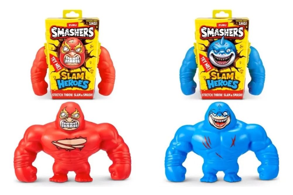 Zuru - Smashers Slam Heroes Stretch Toy, Zufallsauswahl, Multicolor