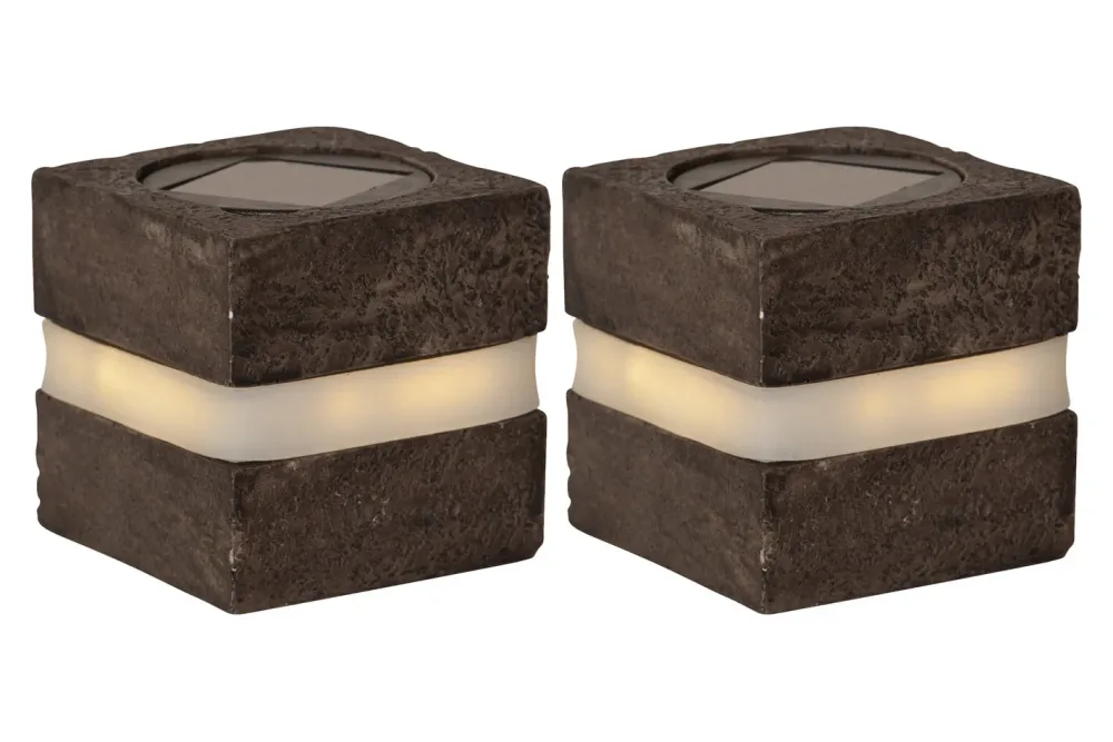 Star Trading Solar Decoration Stonecube Warmweiss, IP