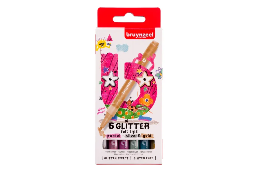 Bruynzeel Glitzer-Fasermln Pastel 6