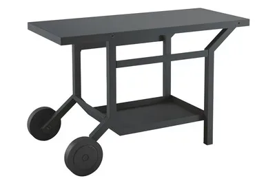 Forge Adour 402652 Roll-Tisch – Grill Ablage/Grill Rollwagen/Grill Erweiterung – schwarz