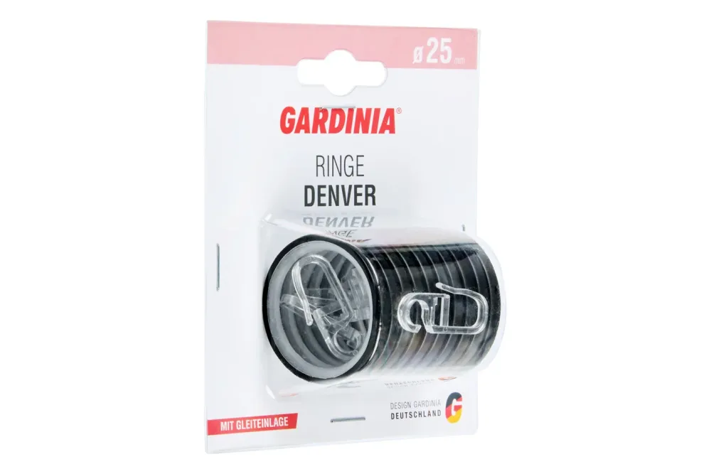 Gardinenringe für Ø25mm Schwarz-Matt