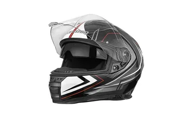 Marushin M-899 Champion Motorradhelm Schwarz-Grau-Weiss S