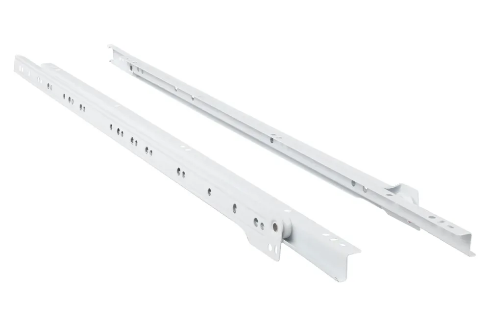 Hettich Rollschubführung FR 302 Teilauszug | Stahl | Weiss | 600 mm