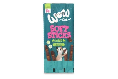 Wow Cat Soft Sticks Rind 6x5g