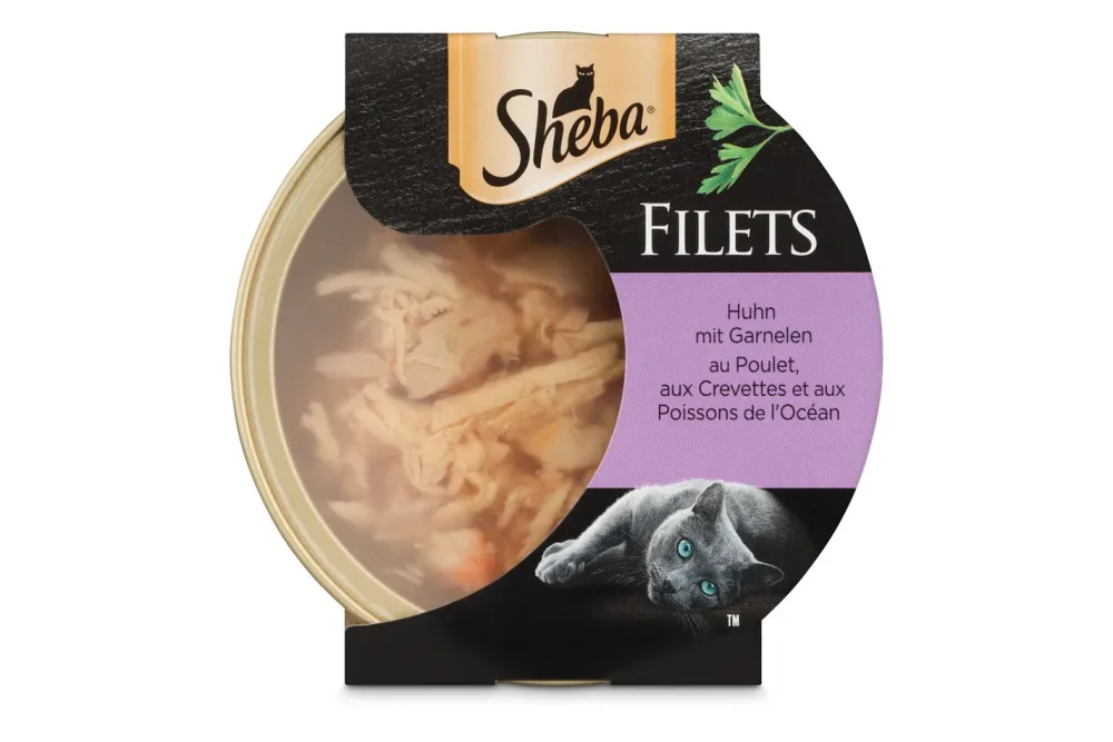 Sheba Filets 32 x 60 g - Huhn mit Garnelen