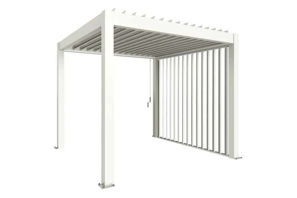 Biohort Lamellenseitenwand für Pergola | 3m Weiss