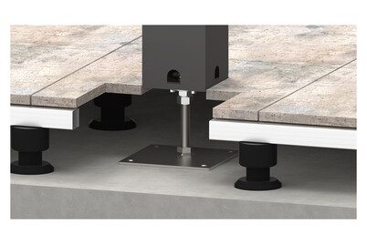 Biohort Grundplatte höhenverstellbar für Pergola Dunkelgrau