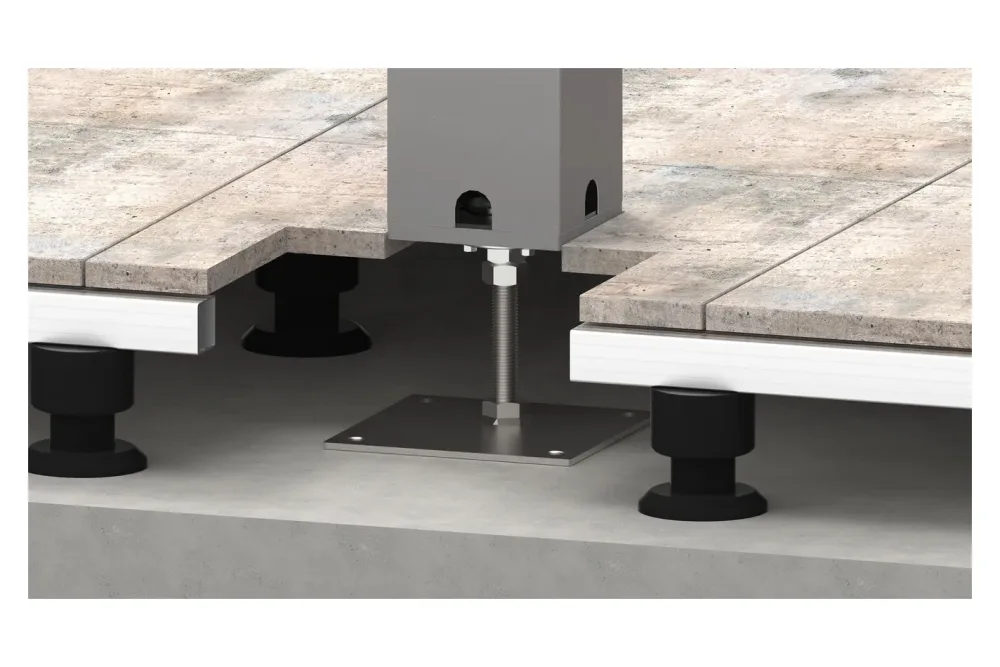 Biohort Grundplatte höhenverstellbar für Pergola Quarzgrau