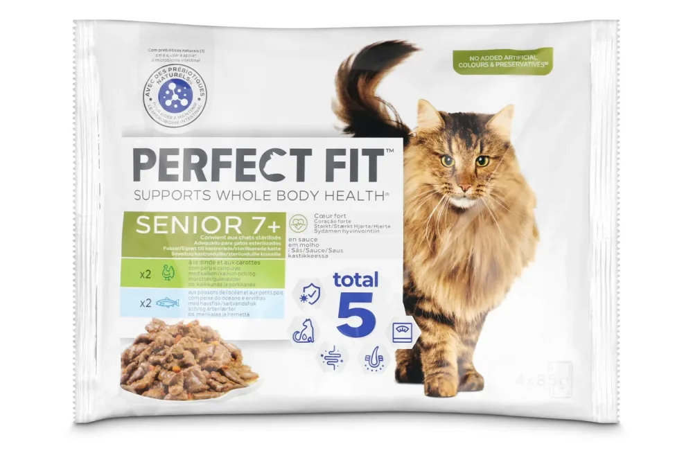 Perfect Fit Cat Senior 7+ Truthahn & Fisch 4x85g