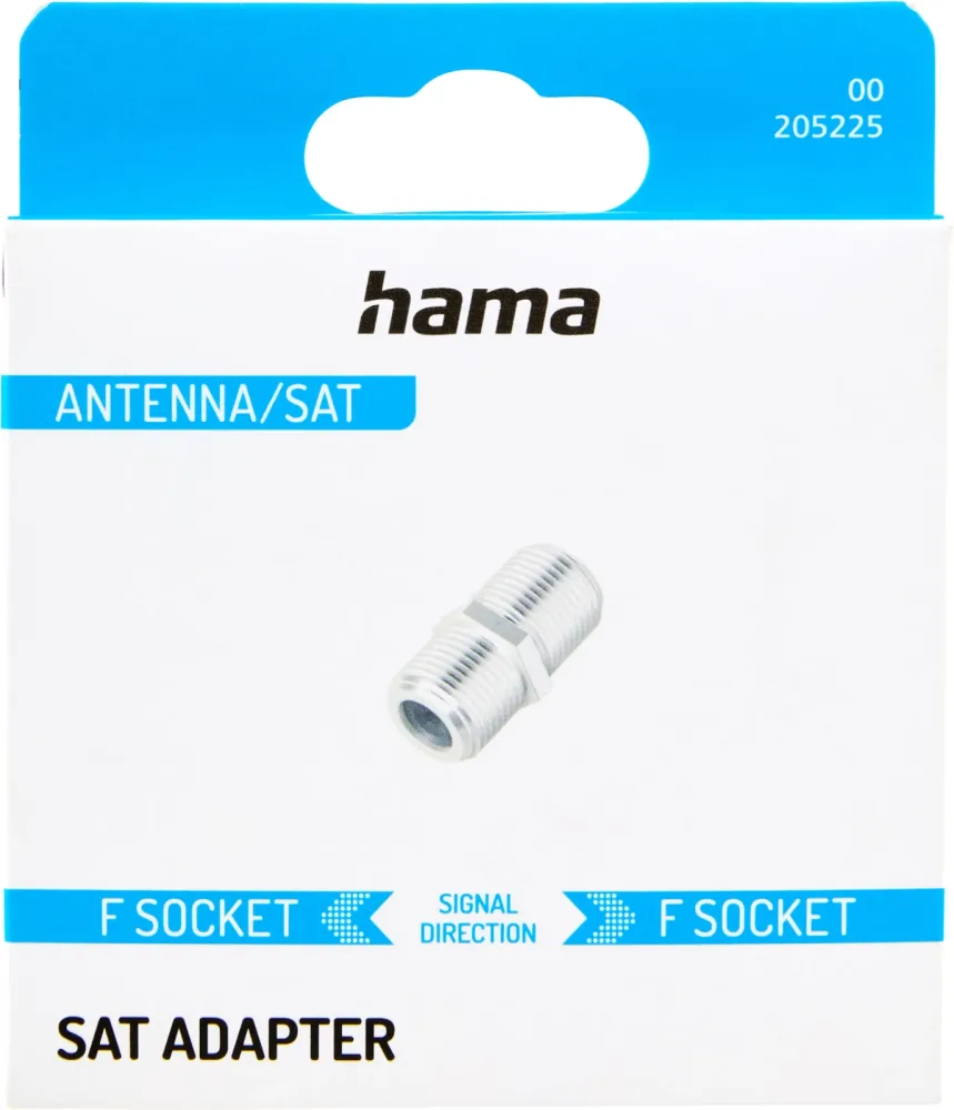hama 00205225 SAT-Adapter, F-Kupplung - F-Kupplung