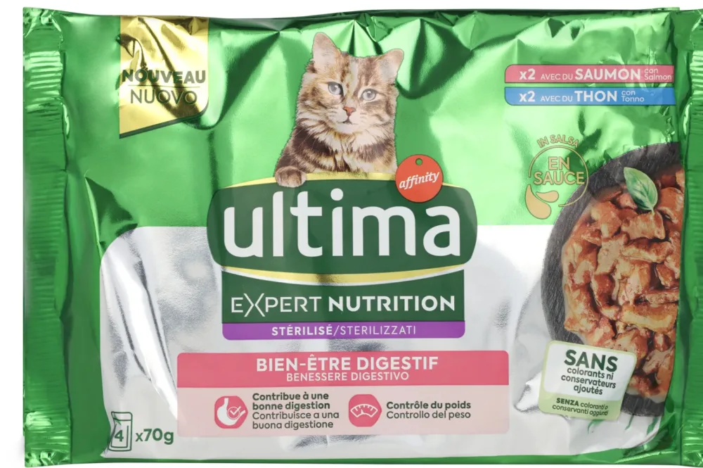 Ultima Cat Verdauung Lachs & Thunfisch 4x70g