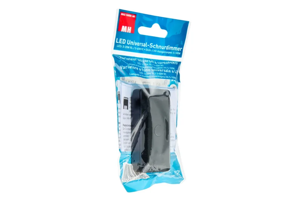 Max Hauri LED-Universal-Schnurdimmer integrierte Speicherfunktion schwarz