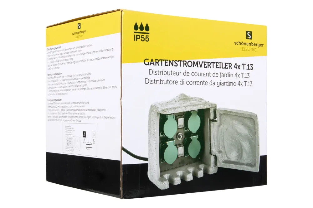 Schönenberger Gartenstromverteiler Ip55 stehend mit Au
