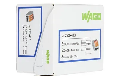 Wago, Stecker & Kupplungen, WAGO Steckklemme CLASSIC 3x 0.08-4mm2 mit Betätigungshebel 50 Stück, Produkte & Wohnen
