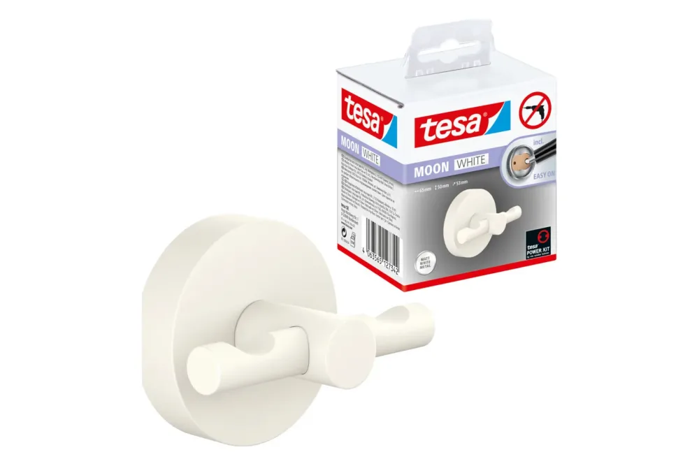 Tesa Moon White Bademantelhaken