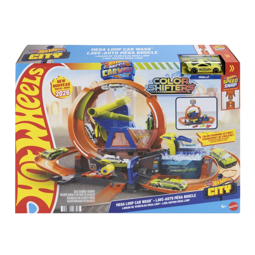 Hot Wheels - Mega Loop Auto-Waschanlage, Multicolor