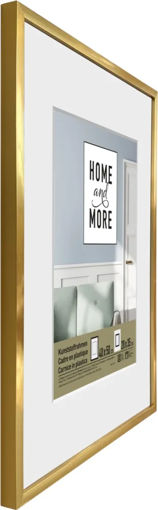 Home and More Kunststoffrahmen L2 | 40 x 50 cm | Gold