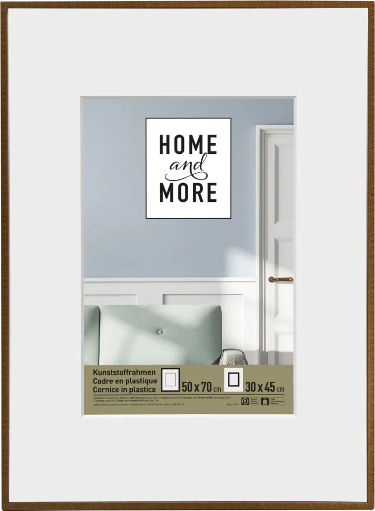 Home and More Kunststoffrahmen L2 | 50 x 70 cm | Bronze