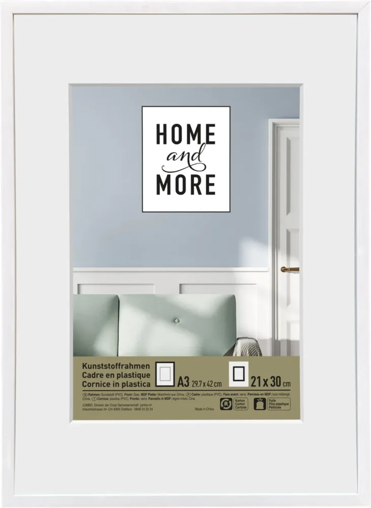 Home and More Kunststoffrahmen L2 | 21 x 30 cm | Weiss