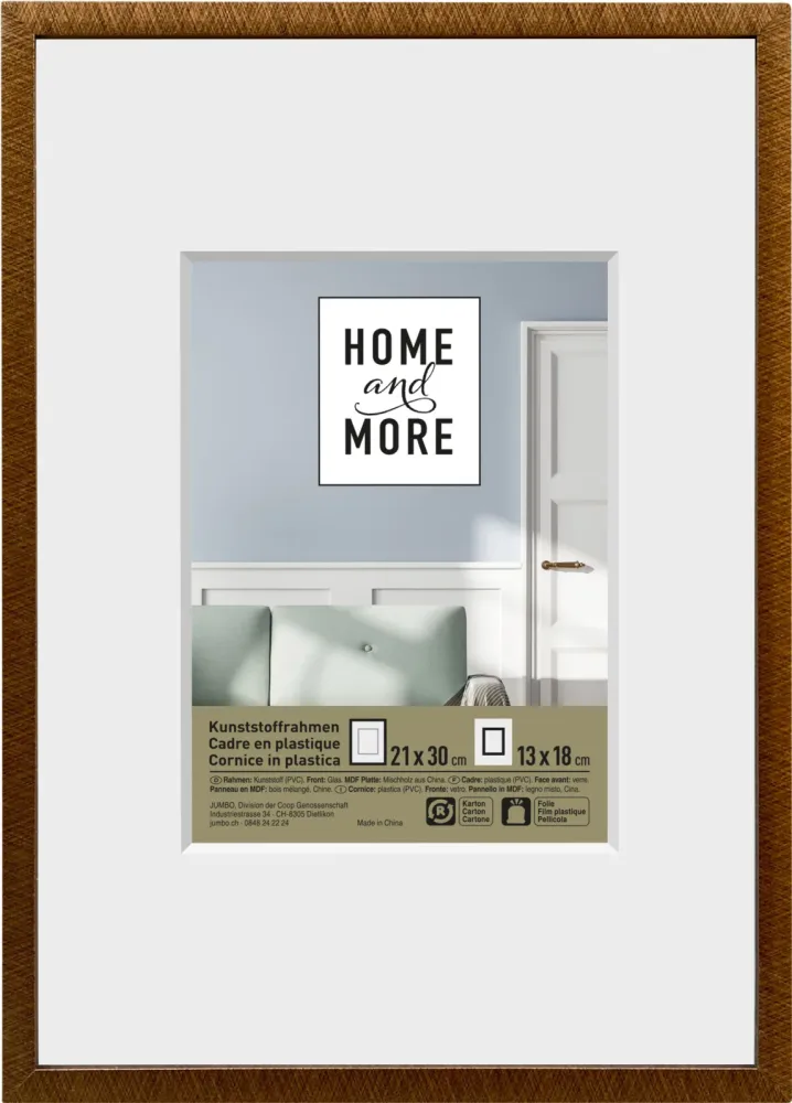 Home and More Kunststoffrahmen L2 | 21 x 30 cm | Bronze