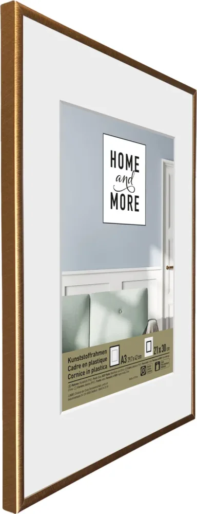 Home and More Kunststoffrahmen L1 | 29.7 x 42 cm | Bronze