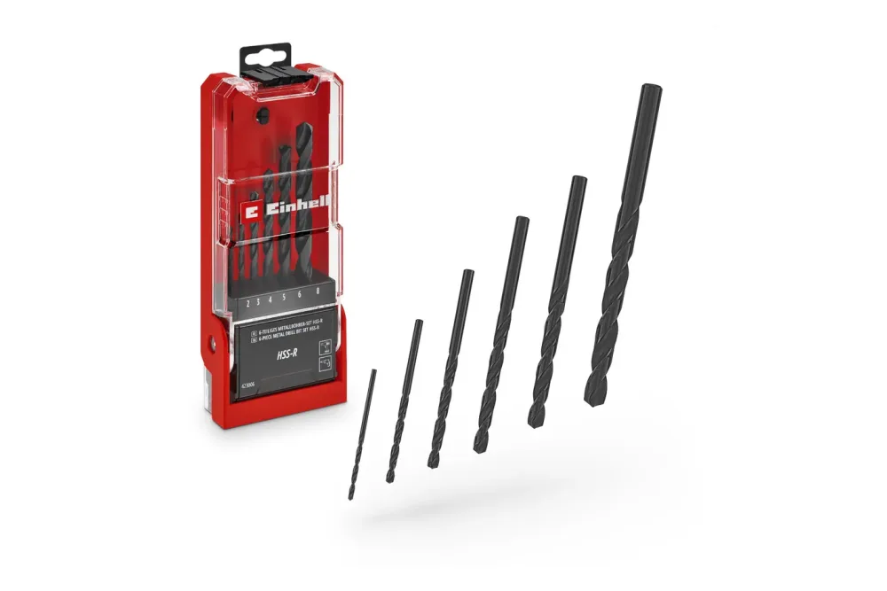 Einhell Bohrerset Hss-R | 2-8mm | 6-teilig