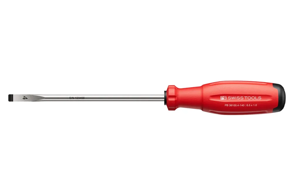 PB Swiss Tools Schlitz-Schraubenzieher PB 38100 SwissGrip Evo Gr. 4 140 mm
