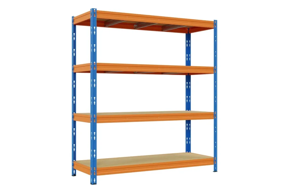 Anemos Steckmetallregal | 180x60x180 cm | 4 Böden | Traglast: 300 kg pro Boden