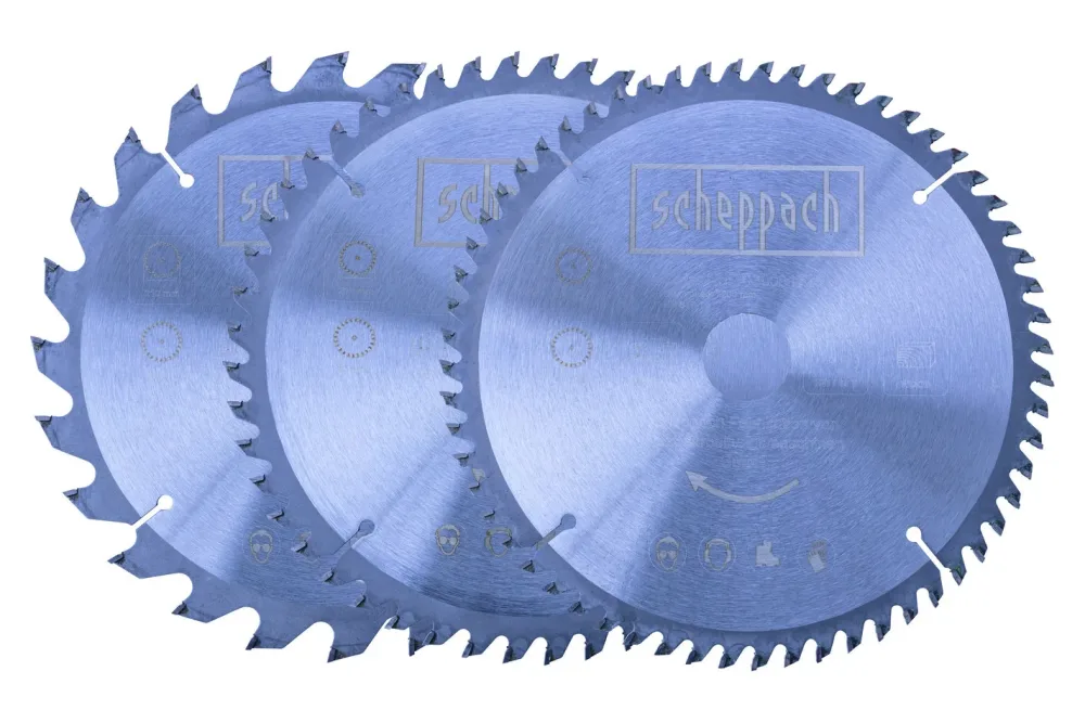 Scheppach Kreissägeblatt-Set HW Hs210 | Ø 210 mm | 60 Zähne