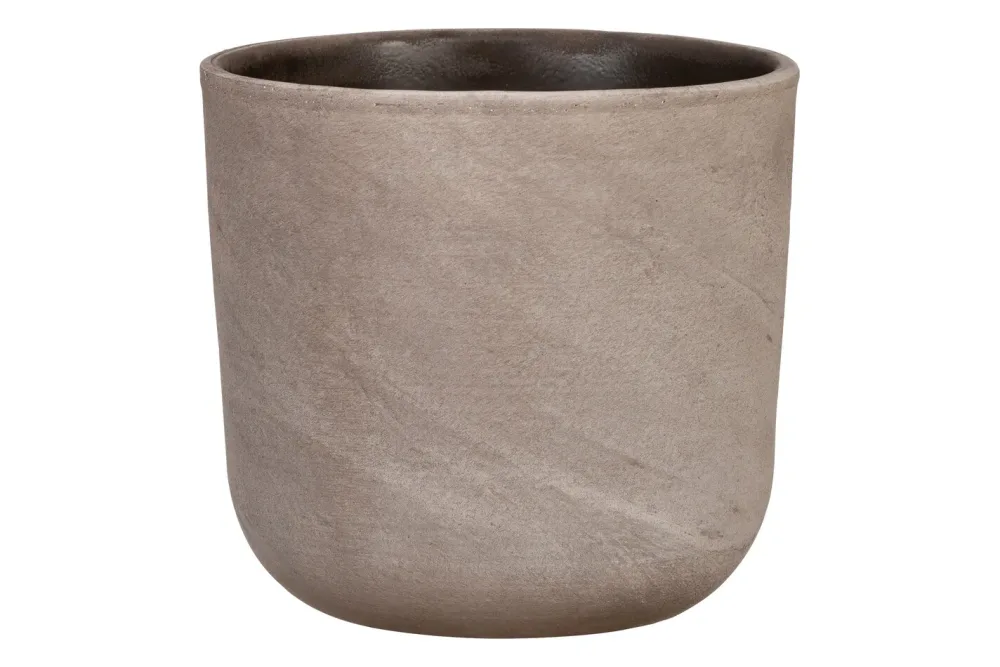 Übertopf Travertino | Grau | Ø15xH14 cm