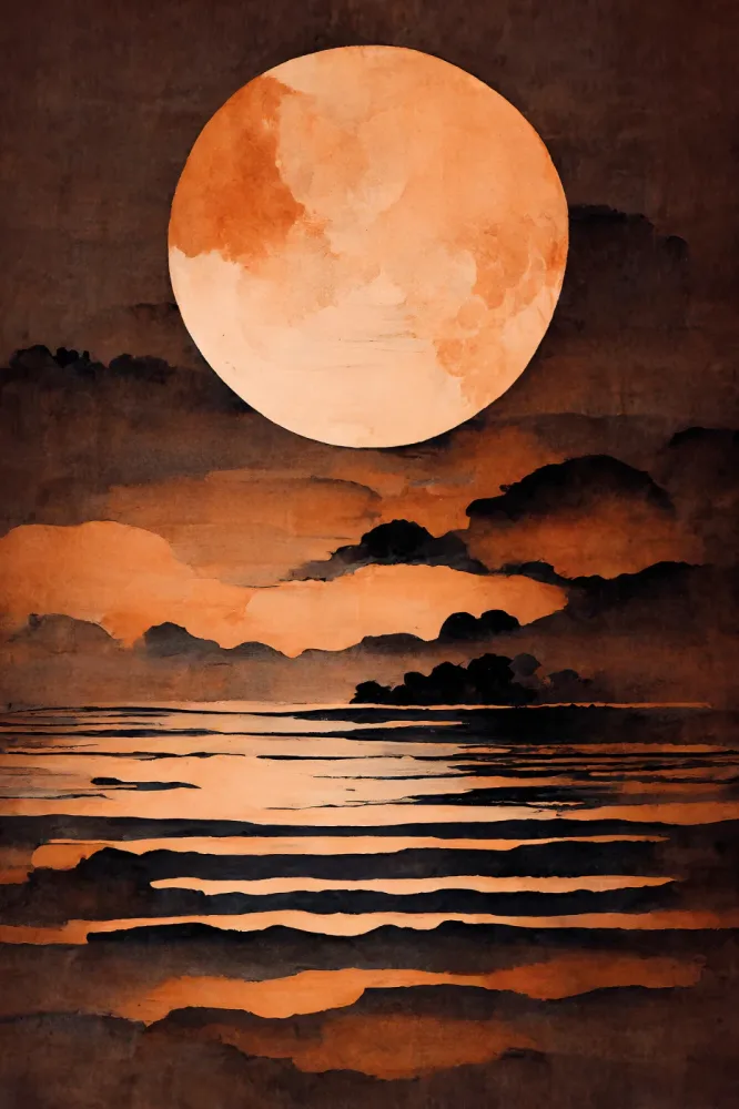 Wandbild 65x97 Moon