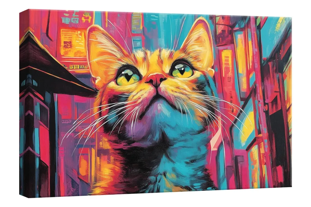 Wandbild 30x45 Color Cat