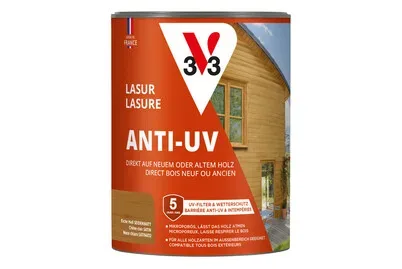 V33 Lasur Anti UV Eiche hell 0,75L
