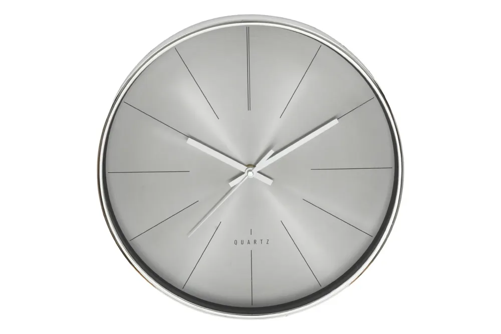 Wanduhr Ø 30cm Aluminium silber