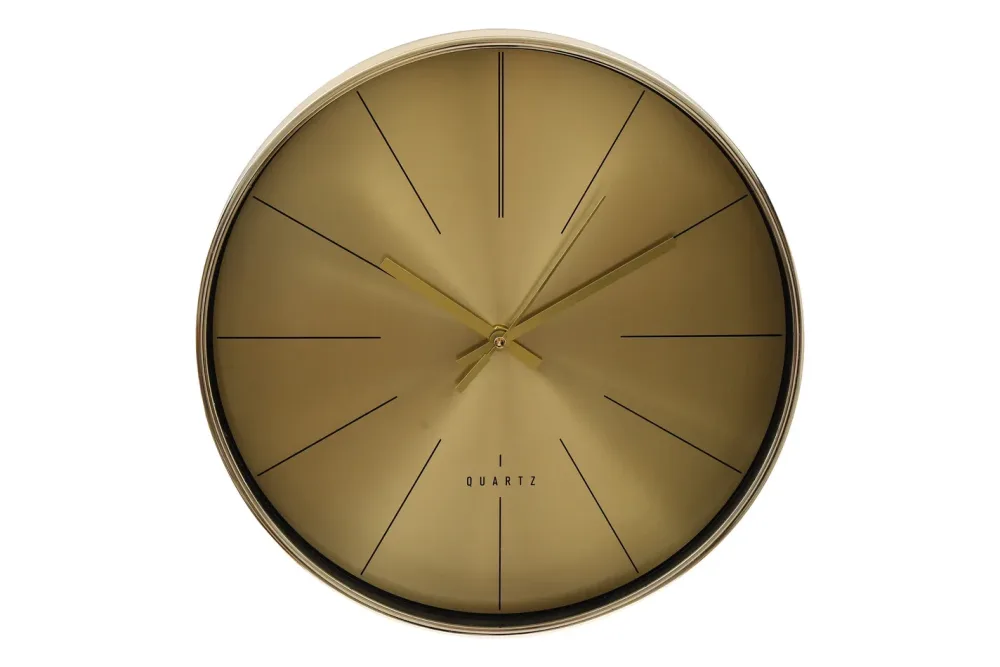 Wanduhr Ø 30cm Aluminium gold
