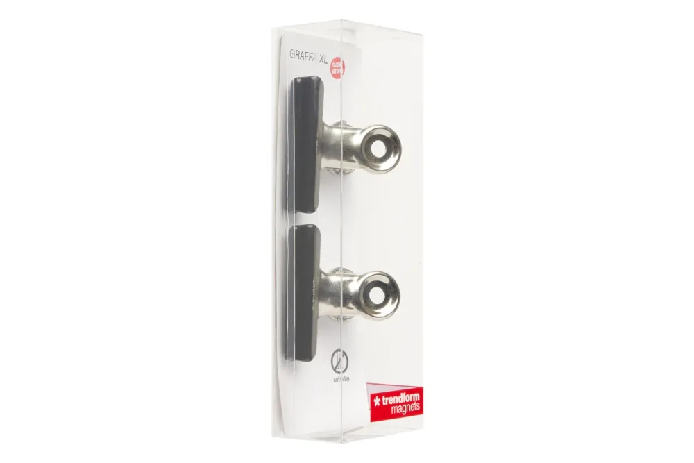 Magnetclip Graffa XL 2er-Set silber
