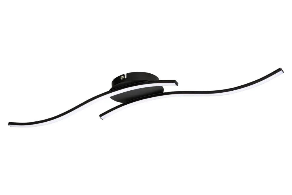 LED Wand- und Deckenleuchte Onda Mattschwarz | 66 × 13 cm | 12 W
