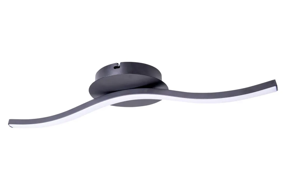 Näve LED Deckenlampe Onda Schwarz | 6 W