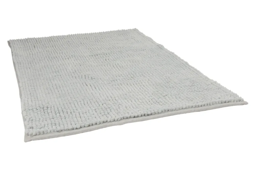 chenille badteppich 50x80cm hellgrau