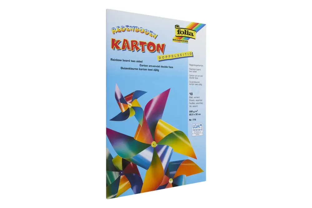 Folia Regenbogenkartonmappe | 200 g/m² | 10 Blatt