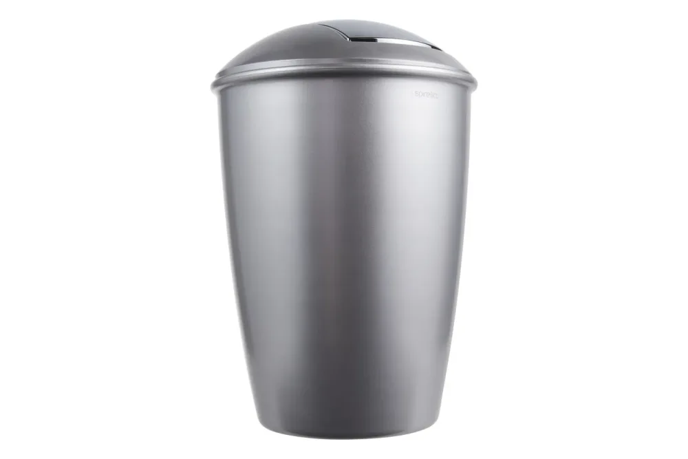 Spirella Abfalleimer Atlanta Silber | 3 × 20 cm | 5 l