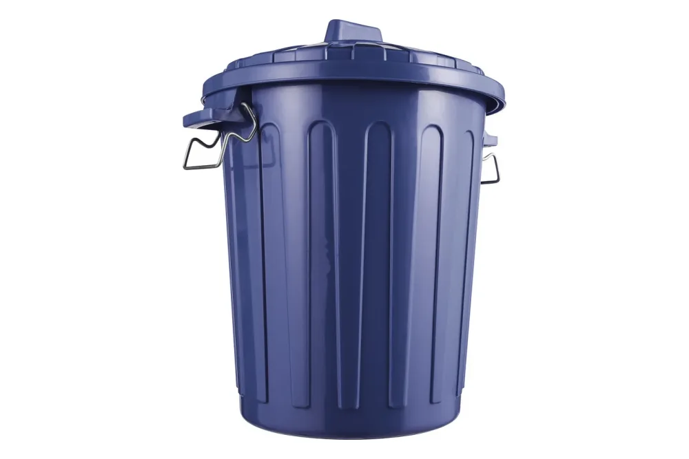 Curver Abfalltonne mit Deckel Blau | 57 × 49 × 43 cm | 46 l