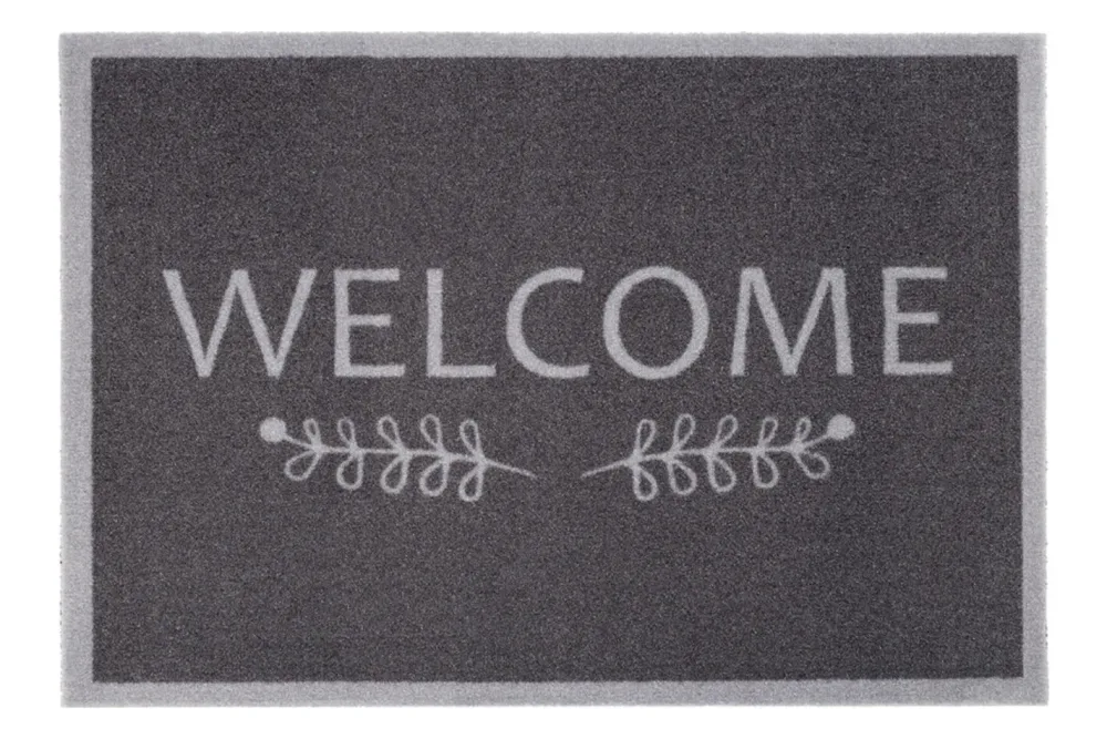 Hamat Türvorlage Mondial Welcome Anthrazit | 40 × 60 cm