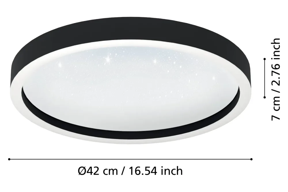 Eglo Montemorelos-Z Deckenleuchte (ZigBee) Ip20 schwarz