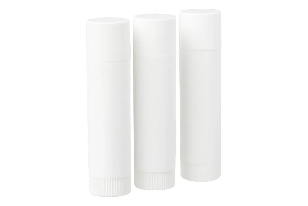 Glorex Lippenstifthülse Weiss | 6 ml | 3 Stück