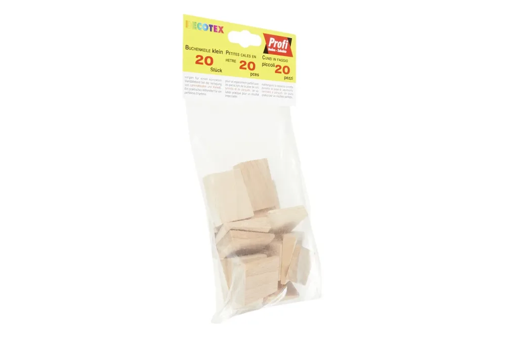 Montagekeile Buche | 4 × 3 × 0.1 cm | 20 Stück