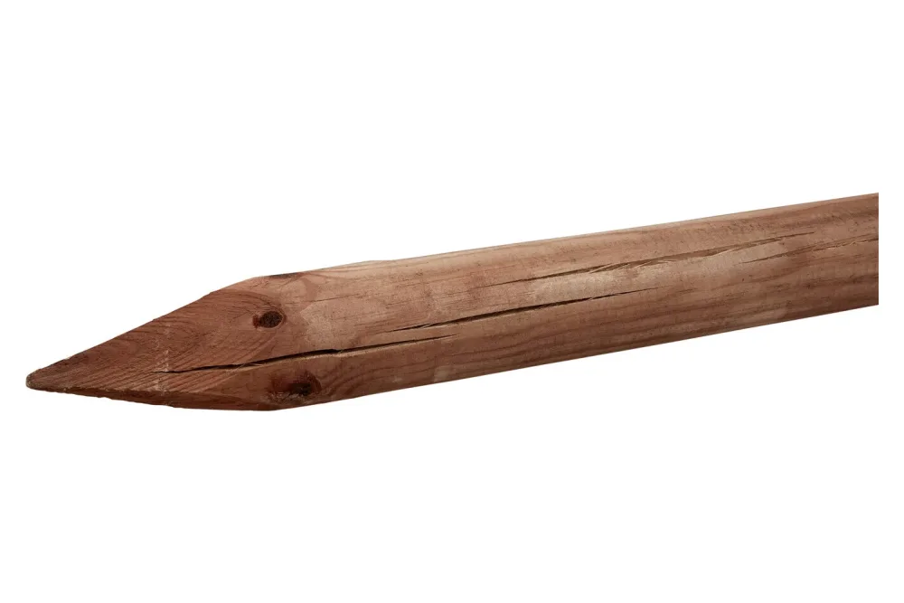 Innovesta Holzpfahl gespitzt, braun imprägniert | 250 x 7 cm