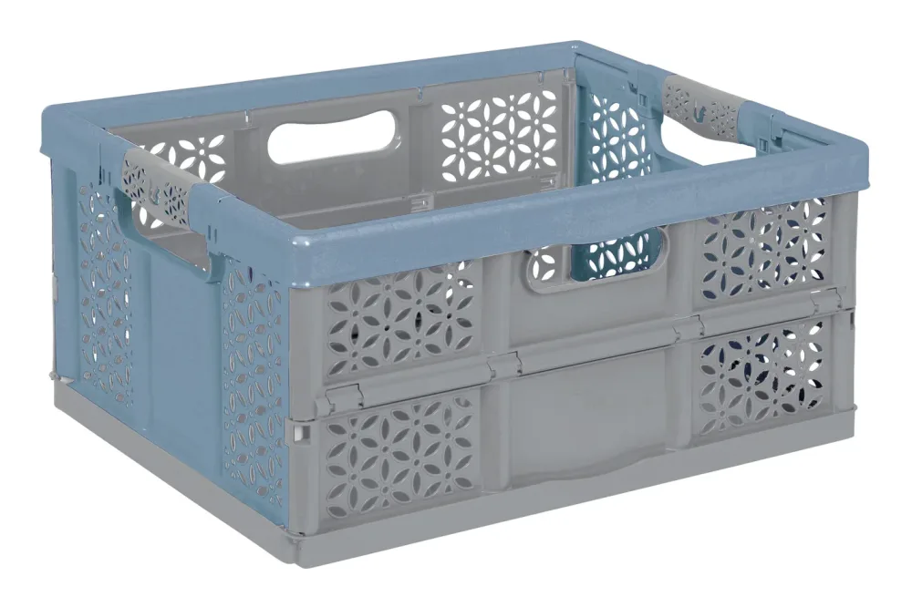 Keeeper profi-klappbox lea nordic blue | 48 × 34.5 × 23.5 cm | 32 l