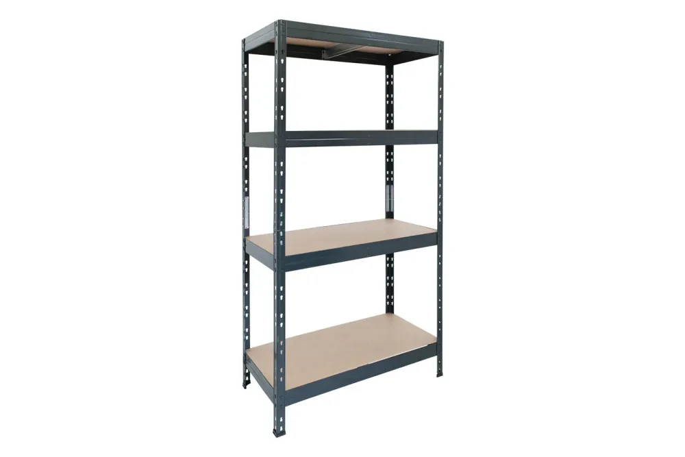 Rivet Schwerlastregal | 90x45x180 cm | 4 Böden | Traglast: 250kg pro Boden