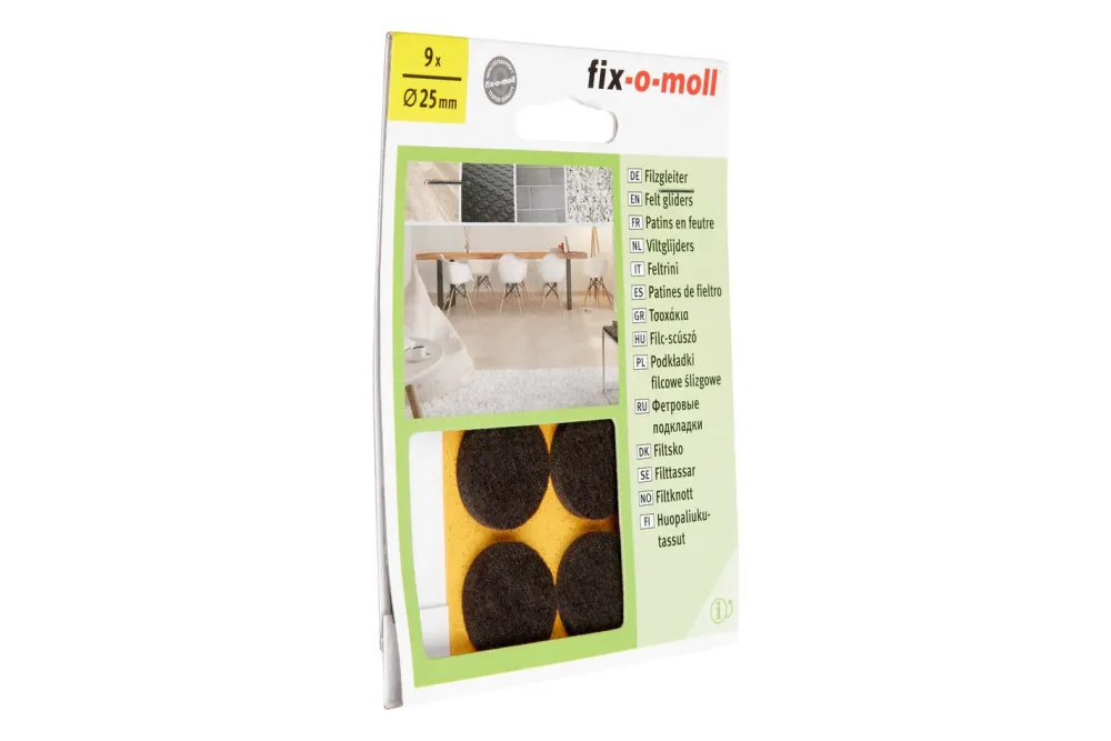 fix-o-moll Filzgleiter selbstklebend, braun